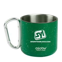 Asobu® Campfire Mug with Carabiner Handle - Asobu Campfire Mug with Carabiner Handle 8211 Green