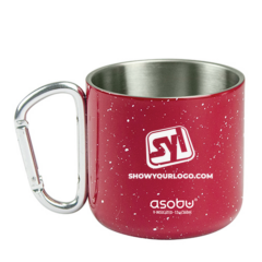 Asobu® Campfire Mug with Carabiner Handle - Asobu Campfire Mug with Carabiner Handle 8211 Red