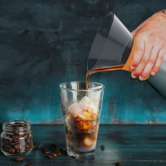 Asobu®Pourover Insulated Coffee Maker - AsobuPourover 8211 Carafe in use