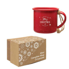 Mini Campfire Mug Ornament - red