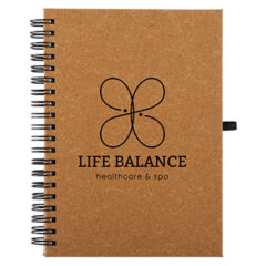 Bonded Leather Spiral Notebook w/FSC Recycled Paper – 5″ x 7″ - 1411__83810