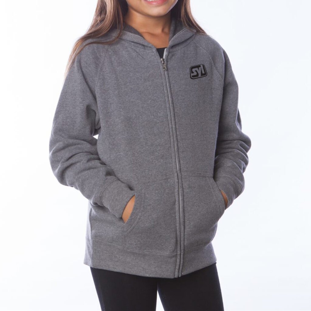 Independent Trading Co. Youth Lightweight Special Blend Raglan Zip Hood - 5428_fl