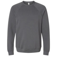 BELLA + CANVAS Sponge Fleece Raglan Crewneck Sweatshirt - BELLA__CANVAS_3901_Asphalt_Front_High
