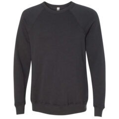 BELLA + CANVAS Sponge Fleece Raglan Crewneck Sweatshirt - BELLA__CANVAS_3901_Dark_Grey_Front_High