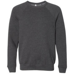 BELLA + CANVAS Sponge Fleece Raglan Crewneck Sweatshirt - BELLA__CANVAS_3901_Dark_Grey_Heather_Front_High