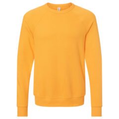 BELLA + CANVAS Sponge Fleece Raglan Crewneck Sweatshirt - BELLA__CANVAS_3901_Gold_Front_High