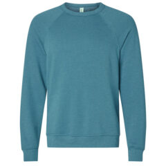 BELLA + CANVAS Sponge Fleece Raglan Crewneck Sweatshirt - BELLA__CANVAS_3901_Heather_Deep_Teal_Front_High