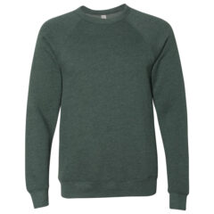 BELLA + CANVAS Sponge Fleece Raglan Crewneck Sweatshirt - BELLA__CANVAS_3901_Heather_Forest_Front_High
