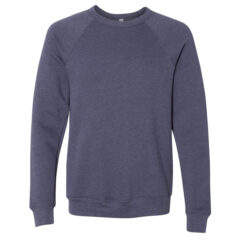 BELLA + CANVAS Sponge Fleece Raglan Crewneck Sweatshirt - BELLA__CANVAS_3901_Heather_Navy_Front_High