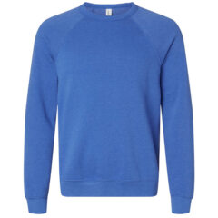 BELLA + CANVAS Sponge Fleece Raglan Crewneck Sweatshirt - BELLA__CANVAS_3901_Heather_True_Royal_Front_High