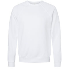 BELLA + CANVAS Sponge Fleece Raglan Crewneck Sweatshirt - BELLA__CANVAS_3901_White_Front_High