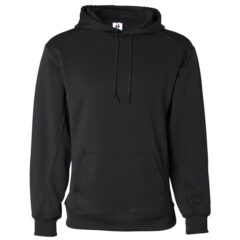 Badger Performance Fleece Hooded Sweatshirt - Badger_1454_Black_Front_High