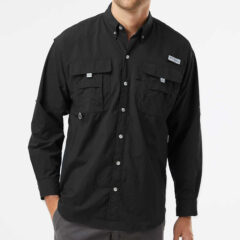 Columbia PFG Bahama™ II Long Sleeve Shirt - Columbia_212463_Black_Front_High_Model