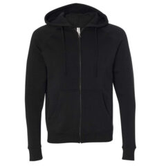 Independent Trading Co. Special Blend Raglan Full-Zip Hooded Sweatshirt - Independent_Trading_Co_PRM33SBZ_Black_Front_High