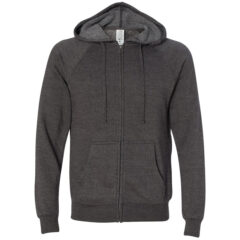 Independent Trading Co. Special Blend Raglan Full-Zip Hooded Sweatshirt - Independent_Trading_Co_PRM33SBZ_Carbon_Front_High