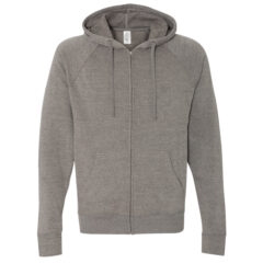 Independent Trading Co. Special Blend Raglan Full-Zip Hooded Sweatshirt - Independent_Trading_Co_PRM33SBZ_Nickel_Front_High