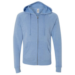Independent Trading Co. Special Blend Raglan Full-Zip Hooded Sweatshirt - Independent_Trading_Co_PRM33SBZ_Pacific_Front_High