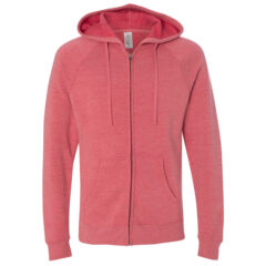 Independent Trading Co. Special Blend Raglan Full-Zip Hooded Sweatshirt - Independent_Trading_Co_PRM33SBZ_Pomegranate_Front_High