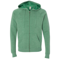 Independent Trading Co. Special Blend Raglan Full-Zip Hooded Sweatshirt - Independent_Trading_Co_PRM33SBZ_Sea_Green_Front_High