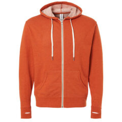 Independent Trading Co. Heathered French Terry Full-Zip Hooded Sweatshirt - Independent_Trading_Co_PRM90HTZ_Burnt_Orange_Heather_Front_High