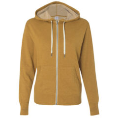 Independent Trading Co. Heathered French Terry Full-Zip Hooded Sweatshirt - Independent_Trading_Co_PRM90HTZ_Golden_Wheat_Heather_Front_High