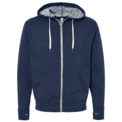 Independent Trading Co. Heathered French Terry Full-Zip Hooded Sweatshirt - Independent_Trading_Co_PRM90HTZ_Navy_Heather_Front_High