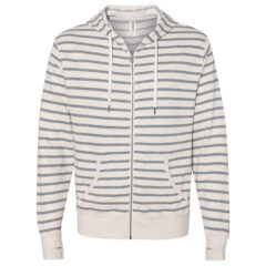 Independent Trading Co. Heathered French Terry Full-Zip Hooded Sweatshirt - Independent_Trading_Co_PRM90HTZ_Oatmeal_Heather-_Salt_038_Pepper_Stripe_Front_High