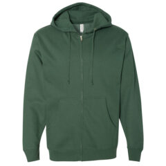 Independent Trading Co. Midweight Full-Zip Hooded Sweatshirt - Independent_Trading_Co_SS4500Z_Alpine_Green_Front_High