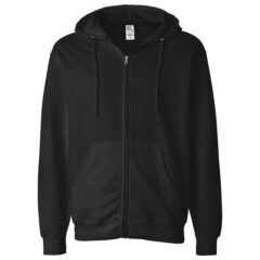 Independent Trading Co. Midweight Full-Zip Hooded Sweatshirt - Independent_Trading_Co_SS4500Z_Black_Front_High