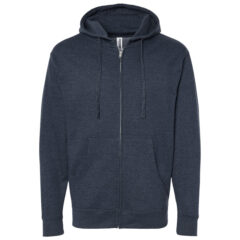 Independent Trading Co. Midweight Full-Zip Hooded Sweatshirt - Independent_Trading_Co_SS4500Z_Classic_Navy_Heather_Front_High