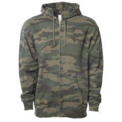 Independent Trading Co. Midweight Full-Zip Hooded Sweatshirt - Independent_Trading_Co_SS4500Z_Forest_Camo_Front_High