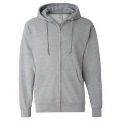 Independent Trading Co. Midweight Full-Zip Hooded Sweatshirt - Independent_Trading_Co_SS4500Z_Grey_Heather_Front_High