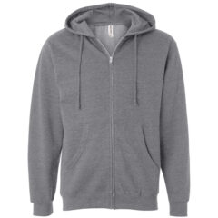 Independent Trading Co. Midweight Full-Zip Hooded Sweatshirt - Independent_Trading_Co_SS4500Z_Gunmetal_Heather_Front_High