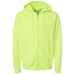 Independent Trading Co. Midweight Full-Zip Hooded Sweatshirt - Independent_Trading_Co_SS4500Z_Safety_Yellow_Front_High