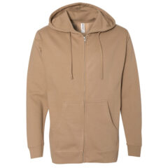 Independent Trading Co. Midweight Full-Zip Hooded Sweatshirt - Independent_Trading_Co_SS4500Z_Sandstone_Front_High