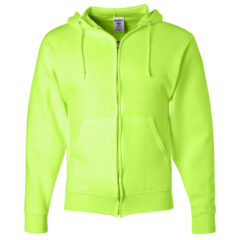 JERZEES NuBlend® Full-Zip Hooded Sweatshirt - JERZEES_993MR_Safety_Green_Front_High