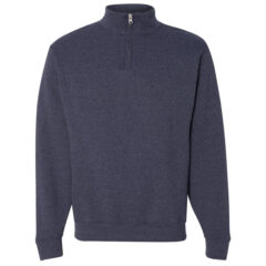 JERZEES Nublend® Cadet Collar Quarter-Zip Sweatshirt - JERZEES_995MR_Vintage_Heather_Navy_Front_High