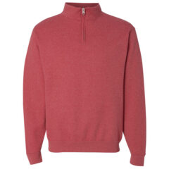 JERZEES Nublend® Cadet Collar Quarter-Zip Sweatshirt - JERZEES_995MR_Vintage_Heather_Red_Front_High