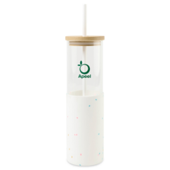 Aviana™ Journey Glass Tumbler with Straw – 20 oz - Aviana Journey Glass Tumbler with Straw 8211 20 Oz 8211 Confetti