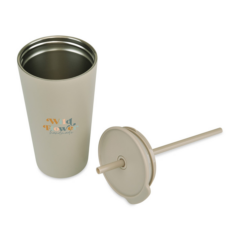 Aviana™ Rowan Recycled Straw Tumbler – 17 oz - Aviana Rowan Recycled Straw Tumbler 8211 17 Oz 8211 Leak-resistant lid with straw