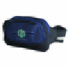 rPET Deluxe Padded Belt Bag / Fanny Pack - BAG602_BLUE_DIGITEK-TRANSFER-FLAT