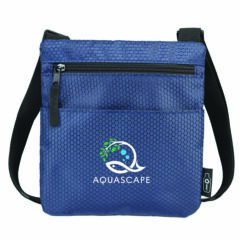 rPET Mini Messenger Bag / Crossbody with Adjustable Strap - BAG703_NAVY_DIGITEK-TRANSFER-FLAT