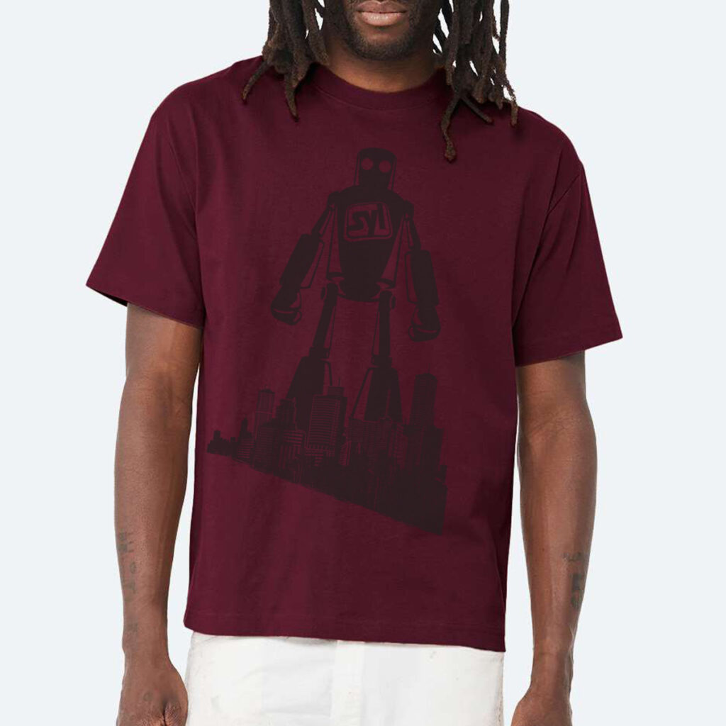 BELLA + CANVAS 6 oz Heavyweight Tee - BELLA__CANVAS_3010_Maroon_Front_High_Model