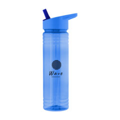 Ricky rPET Water Bottle – 24 oz - 50302_TRNBLU_Silkscreen