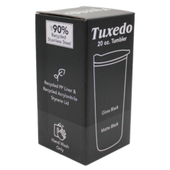 Tuxedo Recycled Tumbler – 20 oz - 73626-black_4