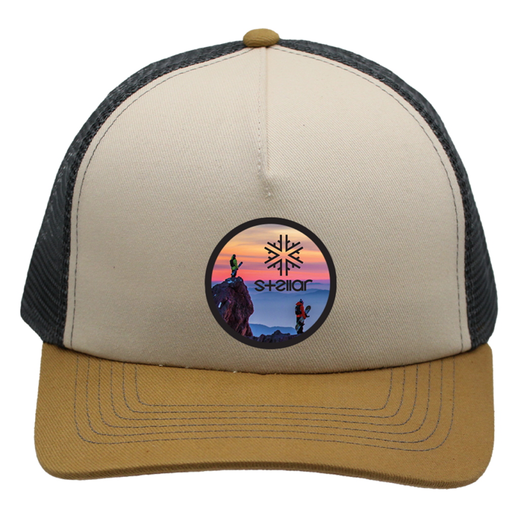 Hype Mesh Trucker Cap with Full Color Imprint - 84-44452-amber