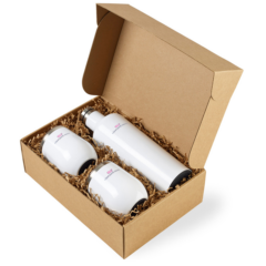 CORKCICLE® Canteen & Stemless Wine Cup Gift Set - CORKCICLE Canteen 038 Stemless Wine Cup Gift Set 8211 Gloss White