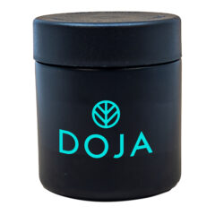 Solid Black Glass Jar - 3 oz