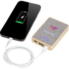 Dual Port Bamboo/rPET Powerbank 5,000mAh - lg_sub08_10526
