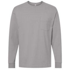 American Apparel Super Heavyweight Long Sleeve Pocket Tee - American_Apparel_9410_Gravel_Front_High